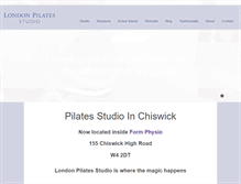 Tablet Screenshot of londonpilatesstudio.com